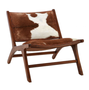 cowhide chair brown