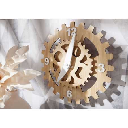 Mechanical Wood Wall Clock Designer Clocks Smithers of Stamford £125.00 Store UK, US, EU, AE,BE,CA,DK,FR,DE,IE,IT,MT,NL,NO,ES,SE