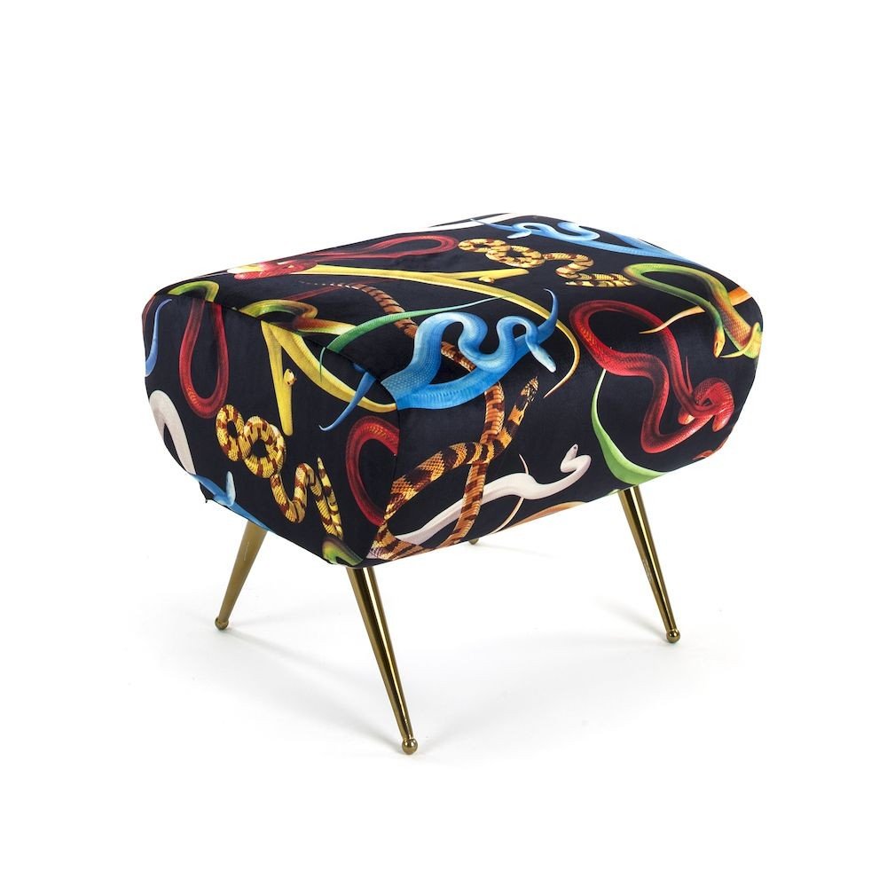 Seletti Footstool Seletti Seletti £388.00 All Rooms Mango Wood Anodised Brass product_features