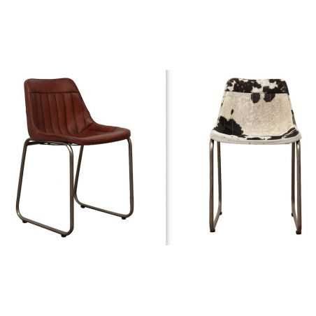 Leather Industrial Cowhide Dining Chair Smithers Archives Smithers of Stamford £222.50 Store UK, US, EU, AE,BE,CA,DK,FR,DE,IE...