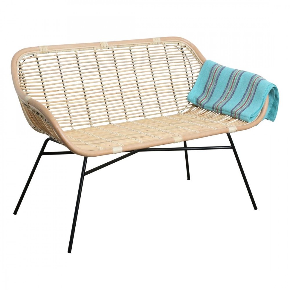 Jungle Jane Rattan Bench Smithers Retro Furniture £643.00 Conservatory Wicker Iron product_features