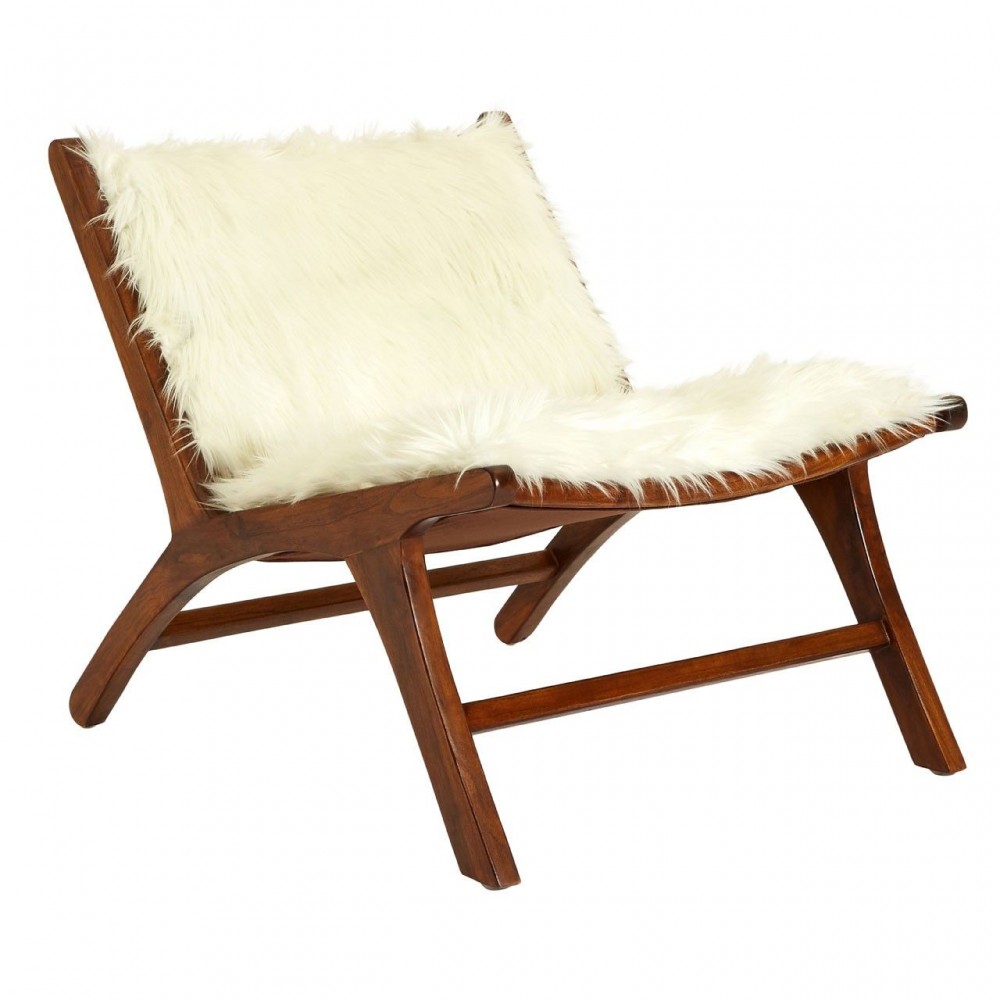 Scandinavian White Furry Chair Smithers Vintage Furniture £504.00 Bedroom Teak Wood product_features