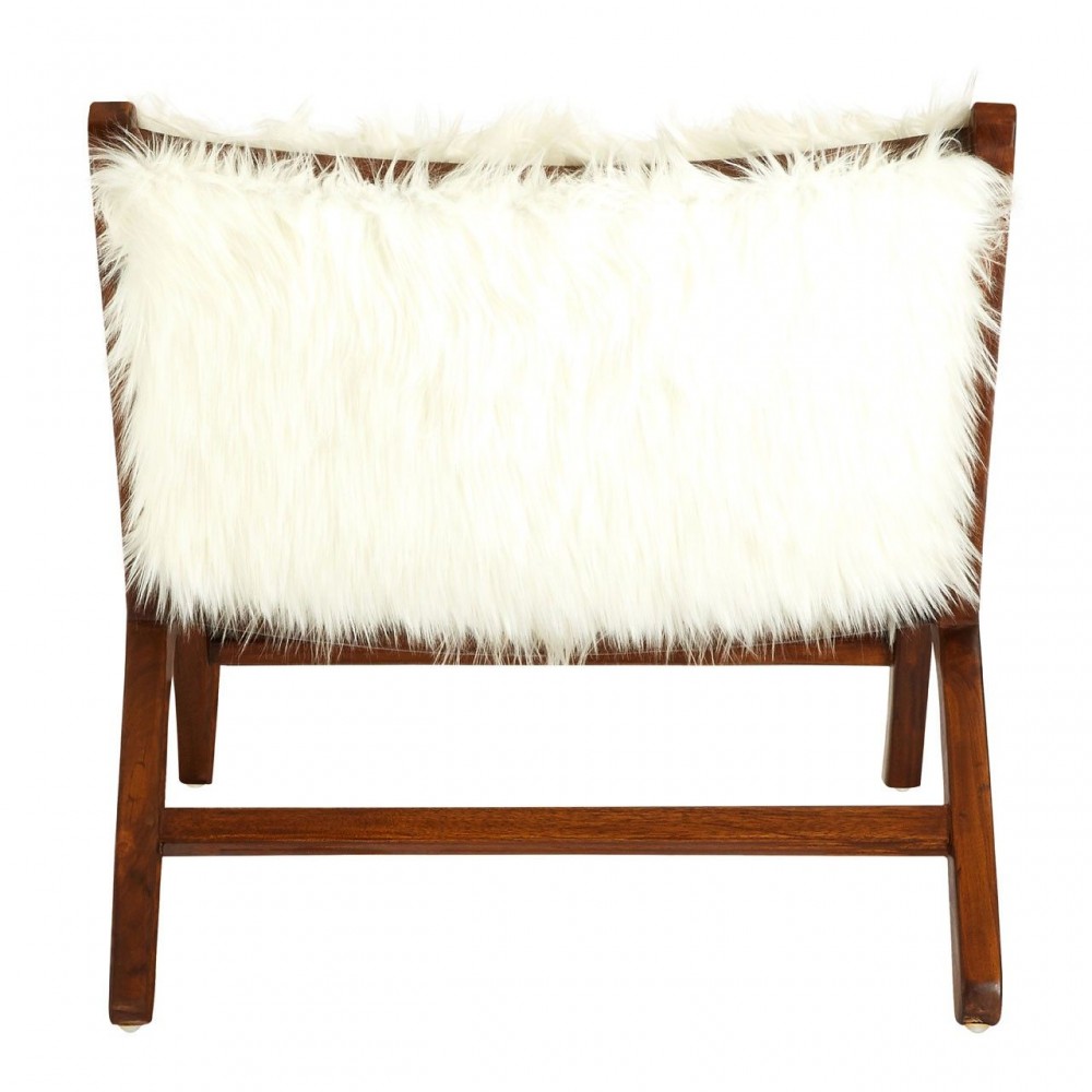 Scandinavian White Furry Chair Smithers Vintage Furniture £504.00 Bedroom Teak Wood product_features