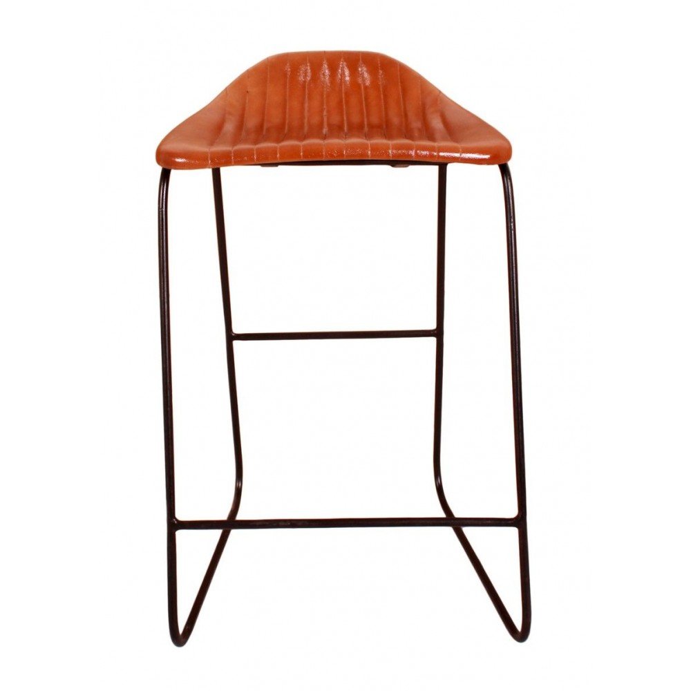 Tan Leather Bar Stools Smithers Industrial Furniture £235.00 Kitchen Diner Steel product_features