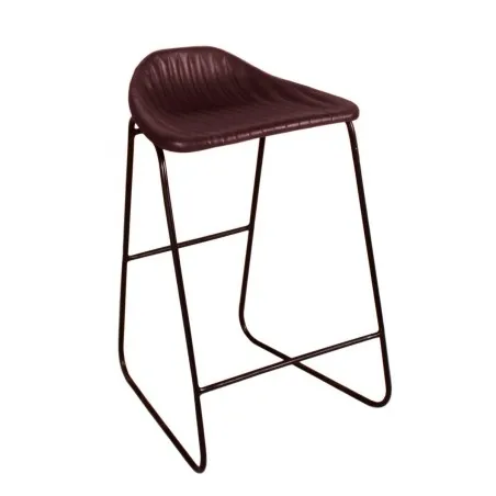Brown Leather Bar Stools Smithers Industrial Furniture £235.00 Kitchen Diner Steel product_features