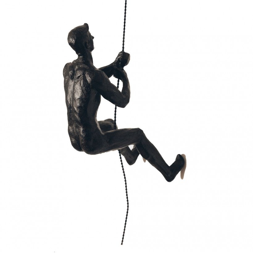 Single Climbing Man Wall Sculpture Figures Ornaments • UK, US & Canada