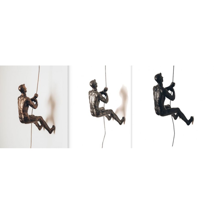 Single Climbing Man Wall Sculpture Figures Ornaments • UK, US & Canada