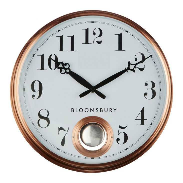 Bloomsbury Copper Clock Designer Clocks Smithers of Stamford £115.00 Store UK, US, EU, AE,BE,CA,DK,FR,DE,IE,IT,MT,NL,NO,ES,SE...