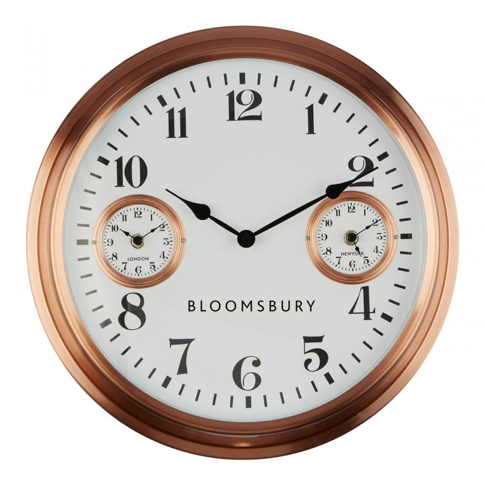 Bloomsbury Copper Clock Smithers Designer Clocks £60.00      product_features