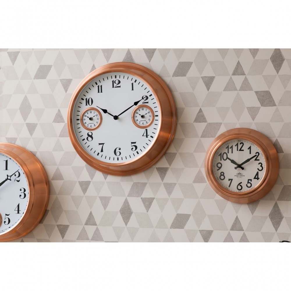 Bloomsbury Copper Clock Smithers Designer Clocks £60.00      product_features