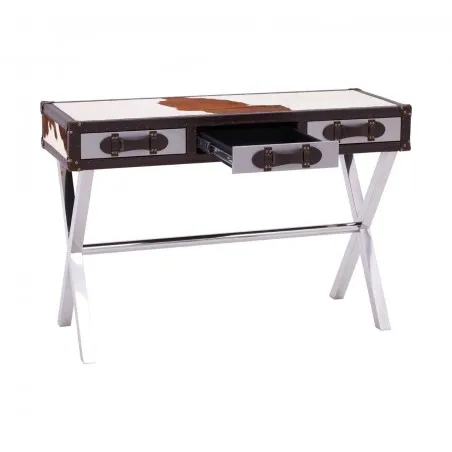Cowhide Console Table Smithers Hallway £900.00 All Rooms Stainless Steel product_features