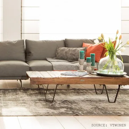 Factory Cart Coffee Table Smithers Reclaimed Wood Furniture &pound;413.00 Living Room Reclaimed Wood Iron product_features