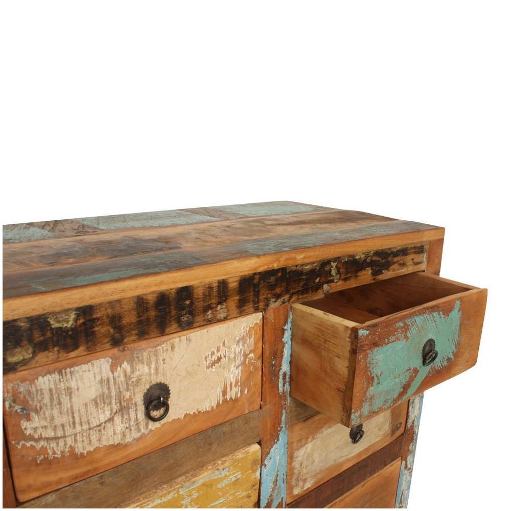 Reclaimed Wood 16 Drawer Commode Smithers Wooden Chest of Drawers £1,468.00 Living Room Reclaimed Boat Wood product_features