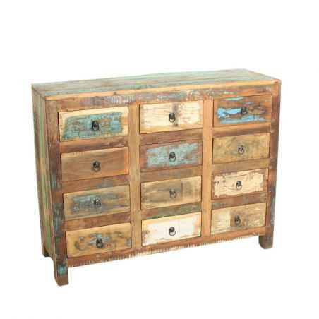 Reclaimed Wood 16 Drawer Commode Chest of Drawers Smithers of Stamford £1,601.00 Store UK, US, EU, AE,BE,CA,DK,FR,DE,IE,IT,MT...