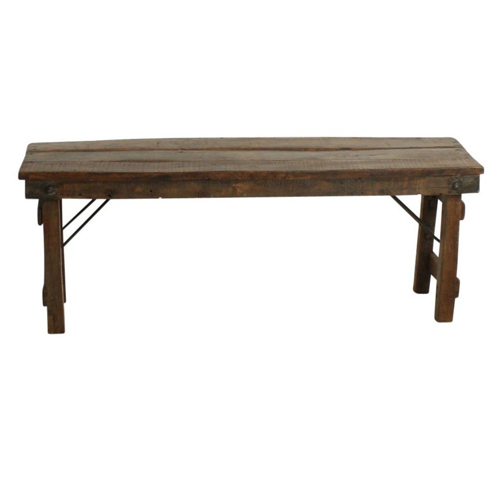 Folding Reclaimed Bench Smithers Reclaimed Wood Dining Tables £257.67 Dining Room Reclaimed Wood Iron product_features