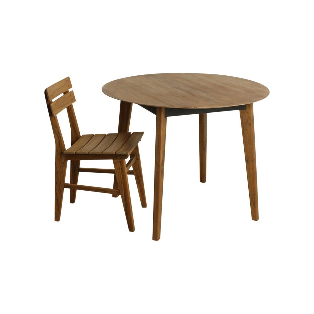 Visage Designer Dining Table Smithers Industrial Furniture £1,568.00 Dining Room Teak Wood Recycled Steel product_features