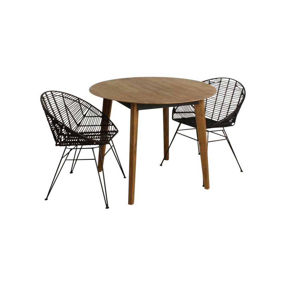 Visage Designer Dining Table Smithers Industrial Furniture £1,568.00 Dining Room Teak Wood Recycled Steel product_features