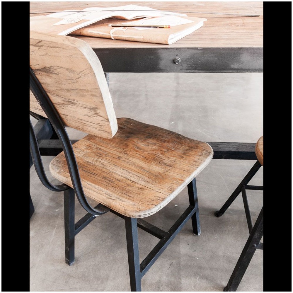 Hardware Store Dining Chairs Smithers Reclaimed Wood Furniture £316.00 Dining Room Reclaimed Wood Steel product_features