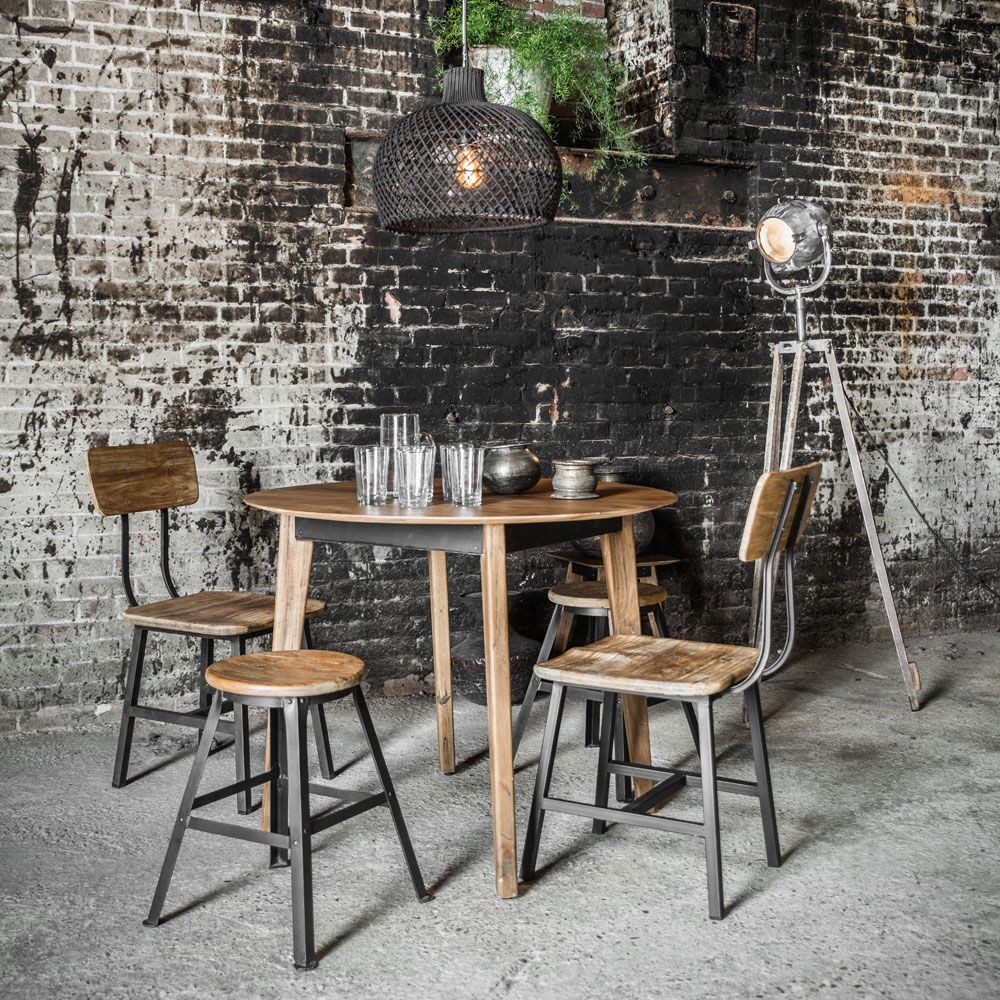 Hardware Store Dining Chairs Smithers Reclaimed Wood Furniture £316.00 Dining Room Reclaimed Wood Steel product_features