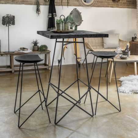 Loft Black Wood Bar Stools Industrial Furniture Smithers of Stamford £306.00 Store UK, US, EU, AE,BE,CA,DK,FR,DE,IE,IT,MT,NL,...