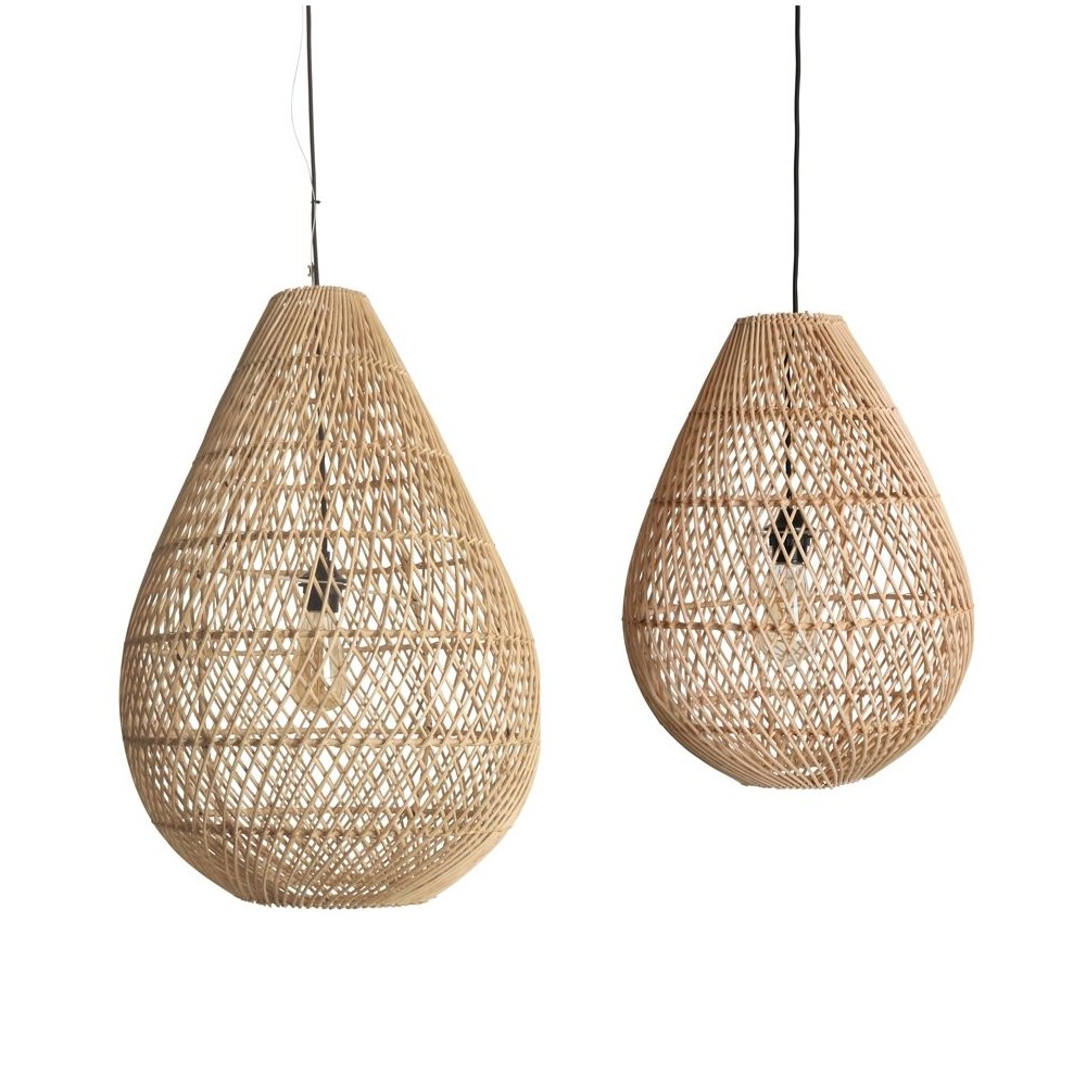 Large Pear Drop Rattan Pendant Light Lighting £275.00