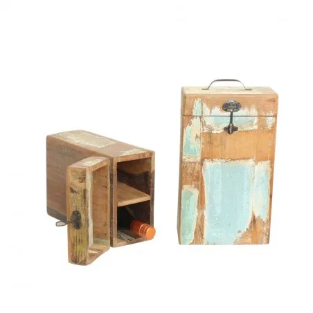 2 Bottle Reclaimed Wooden Wine Gift Box Smithers This And That £46.00      product_features