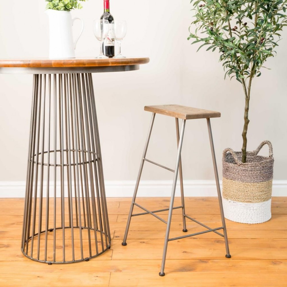 Amish Bar Stool Smithers Industrial Furniture £117.67 Kitchen Diner Reclaimed Wood Beams Reclaimed Steel product_features