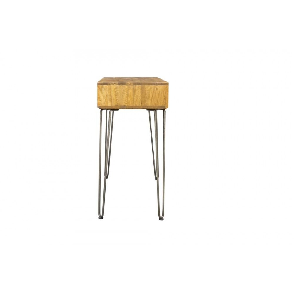 Hairpin Console Table Smithers Industrial Furniture £400.00 Mango Wood Iron product_features