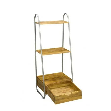 Freestanding Industrial Shelf Smithers Hallway £381.00 Laundry Room Mango Wood Steel product_features