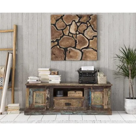 River Thames Recycled Timber Tv Unit Smithers Reclaimed Wood Furniture £1,050.00 Living Room Reclaimed Boat Wood product_feat...