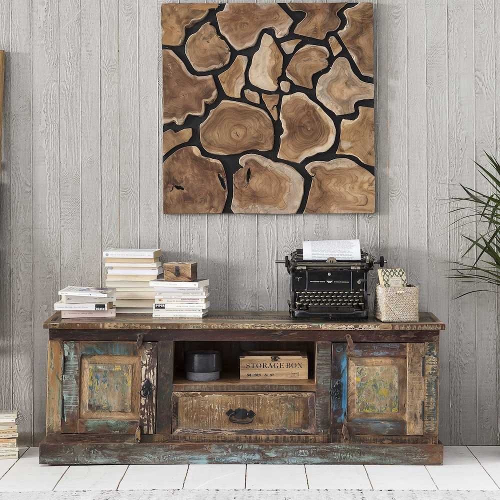 River Thames Recycled Timber Tv Unit Smithers Reclaimed Wood Furniture £1,050.00 Living Room Reclaimed Boat Wood product_feat...