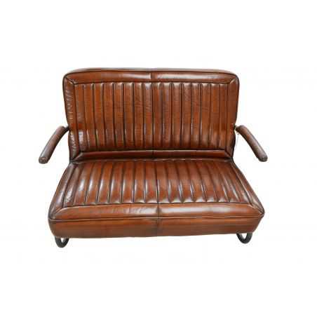 Brown Tan Industrial Leather Sofa 2, Unique Leather Sofas Uk