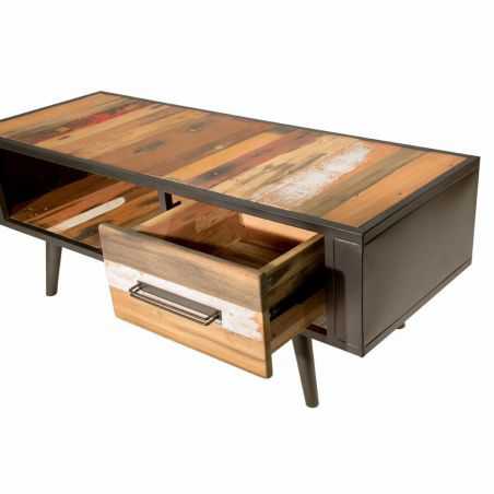 Reclaimed Wood Small TV Unit Oil Drum Furniture Smithers of Stamford £874.00 Store UK, US, EU, AE,BE,CA,DK,FR,DE,IE,IT,MT,NL,...