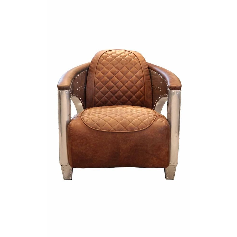 Hurricane Aviator Tan Leather Armchair Smithers Sofas and Armchairs £841.00 Bar Teak Wood Aluminium product_features