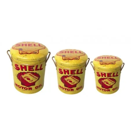 Set of 3 Themed Stools Smithers Archives &pound;42.00 Bedroom Soft Wood Reclaimed Steel product_features