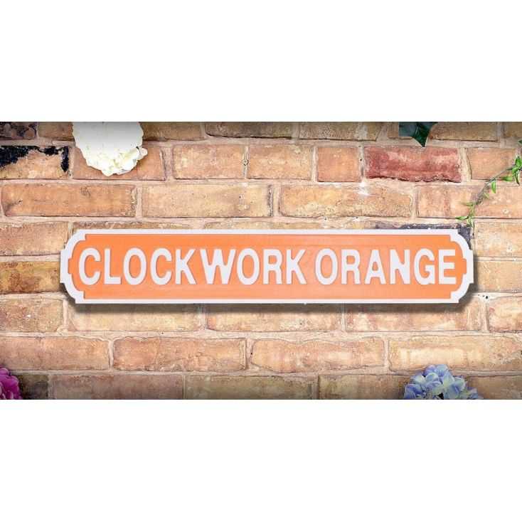 Clockwork Orange Road Sign Retro Gifts  £35.00 Store UK, US, EU, AE,BE,CA,DK,FR,DE,IE,IT,MT,NL,NO,ES,SE
