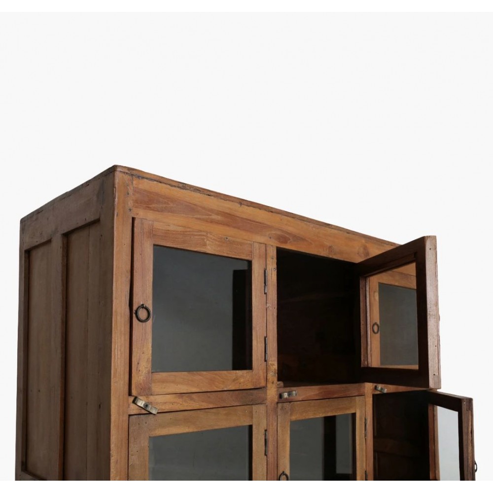 Apothecary 15-Door Locker Cabinet With Glass Doors Smithers Storage £1,815.00 Bathroom FSC Recycled Wood product_features