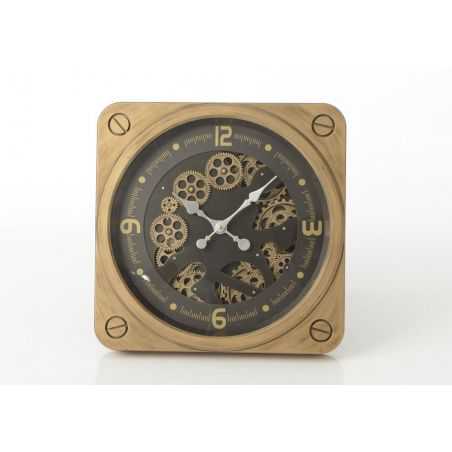 Gold Mechanical Wall Clock Designer Clocks Smithers of Stamford £228.00 Store UK, US, EU, AE,BE,CA,DK,FR,DE,IE,IT,MT,NL,NO,ES,SE