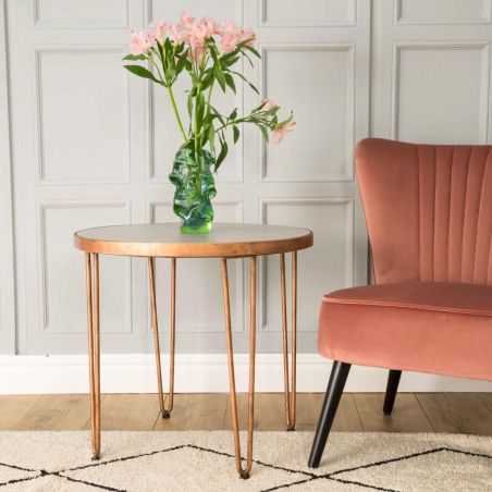 Hairpin Leg Copper Side Table Side Tables & Coffee Tables Smithers of Stamford £175.00 Store UK, US, EU, AE,BE,CA,DK,FR,DE,IE...