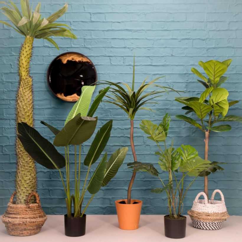 Exotic Fake Foliage Tropical Plastic Plant Artificial Yucca Leaf 73 cm 