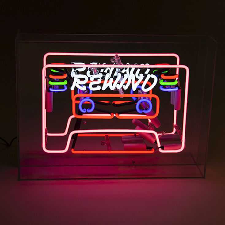 REWIND Tape Cassette Neon Light Lighting Seletti £149.00 Store UK, US, EU, AE,BE,CA,DK,FR,DE,IE,IT,MT,NL,NO,ES,SE