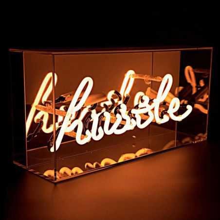 Neon Hustle Sign Lighting Seletti £119.00 Store UK, US, EU, AE,BE,CA,DK,FR,DE,IE,IT,MT,NL,NO,ES,SENeon Hustle Sign £99.17 £9...