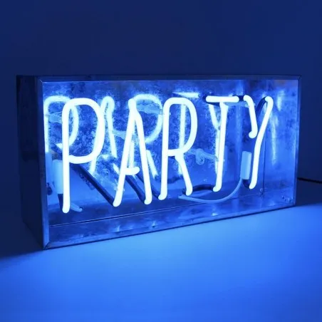 Blue ‘Party’ Neon Light – Glass Tube Sign Seletti Your Custom Neon Sign & Neon Signs | Handmade in London by Smithers £129.00...
