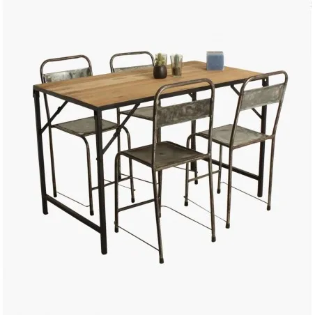 Industrial Folding Table Smithers Commercial Collective &pound;454.00 Dining Room FSC Recycled Wood Iron product_features