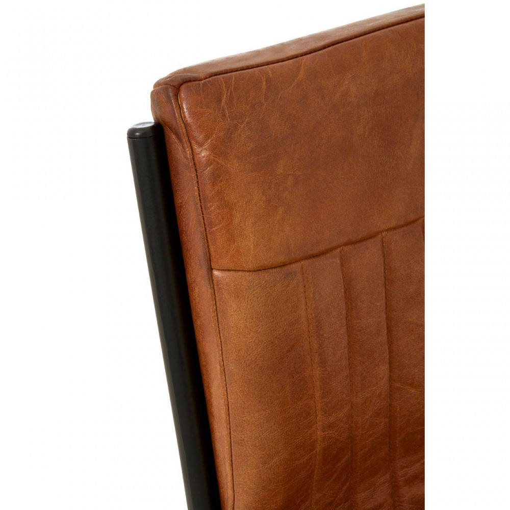 Industrial Grey & Tan Leather Chair Smithers Industrial Furniture £362.00 Steel product_features