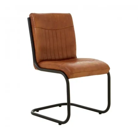 Industrial Grey & Tan Leather Chair Smithers Industrial Furniture £362.00 Steel product_features