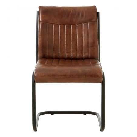 Industrial Grey & Tan Leather Chair Industrial Furniture Smithers of Stamford £395.00 Store UK, US, EU, AE,BE,CA,DK,FR,DE,IE,...