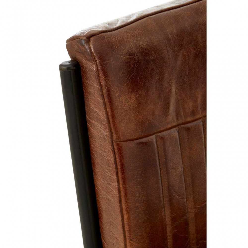 Industrial Grey & Tan Leather Chair Smithers Industrial Furniture £362.00 Steel product_features