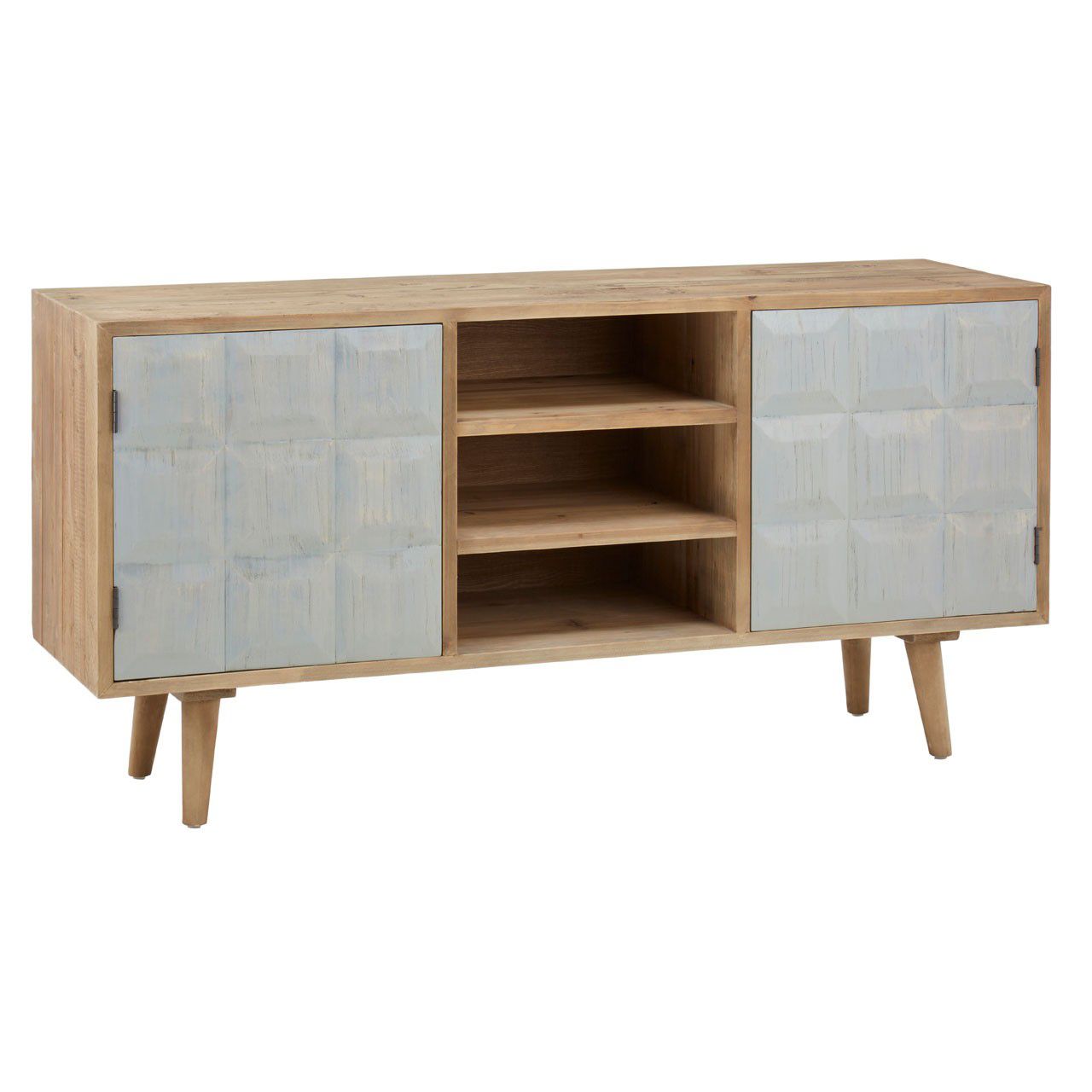 White Solid Wood Sideboard