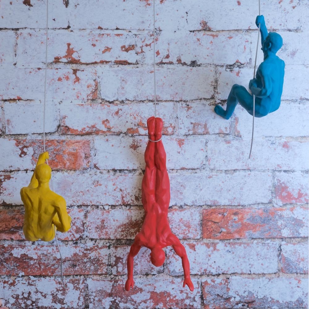Coloured Climbing Men Wall Art Sculpture Smithers Retro Ornaments £76.00      product_features